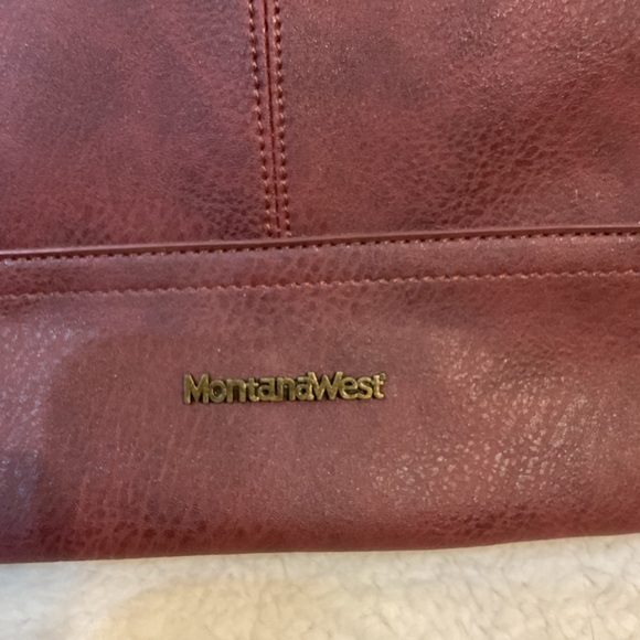 Montana West Rich Burgundy Brown Shoulder Bag - Picture 2 of 6